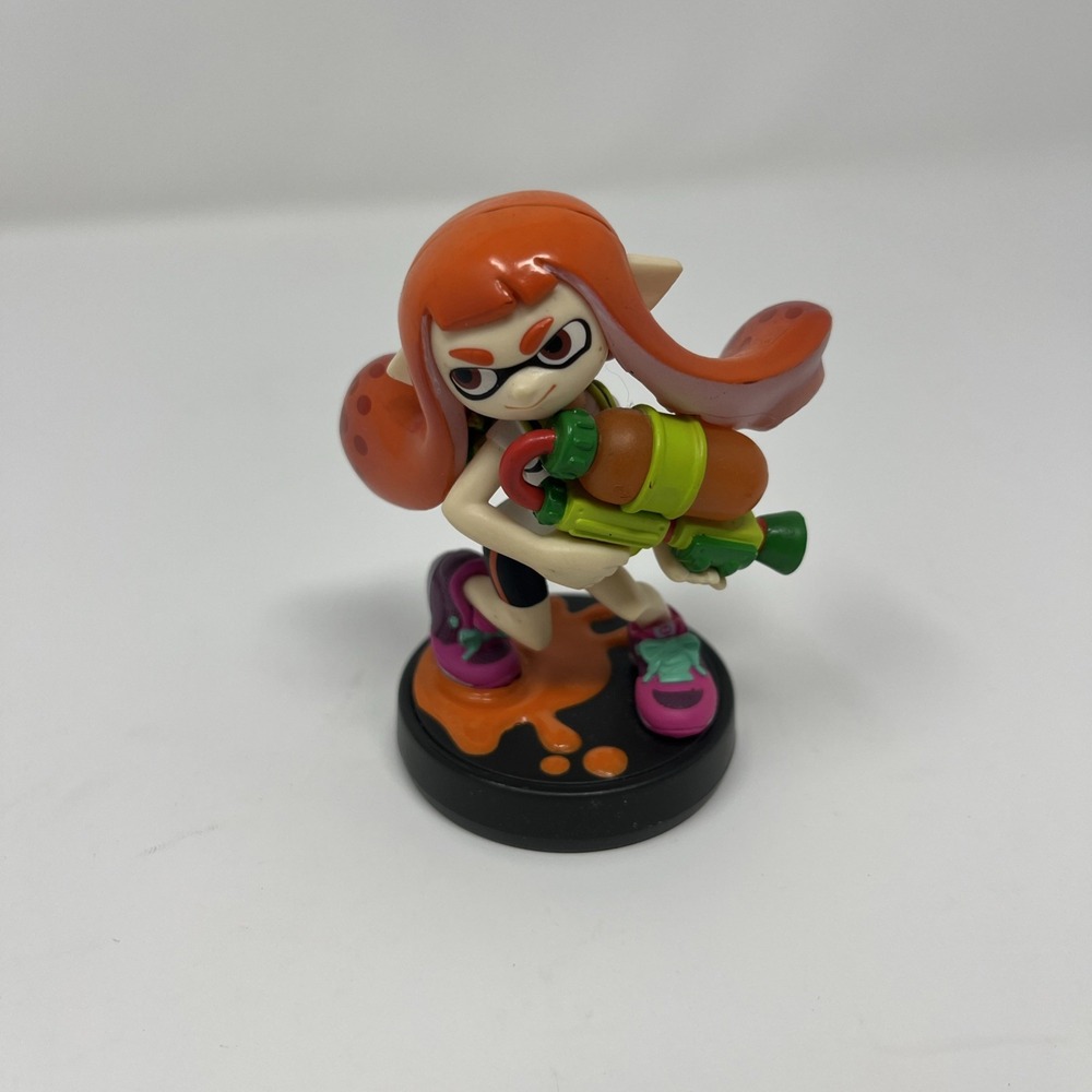 Inkling Girl Amiibo Splatoon Orange Figure Nintendo Splatsville Squid